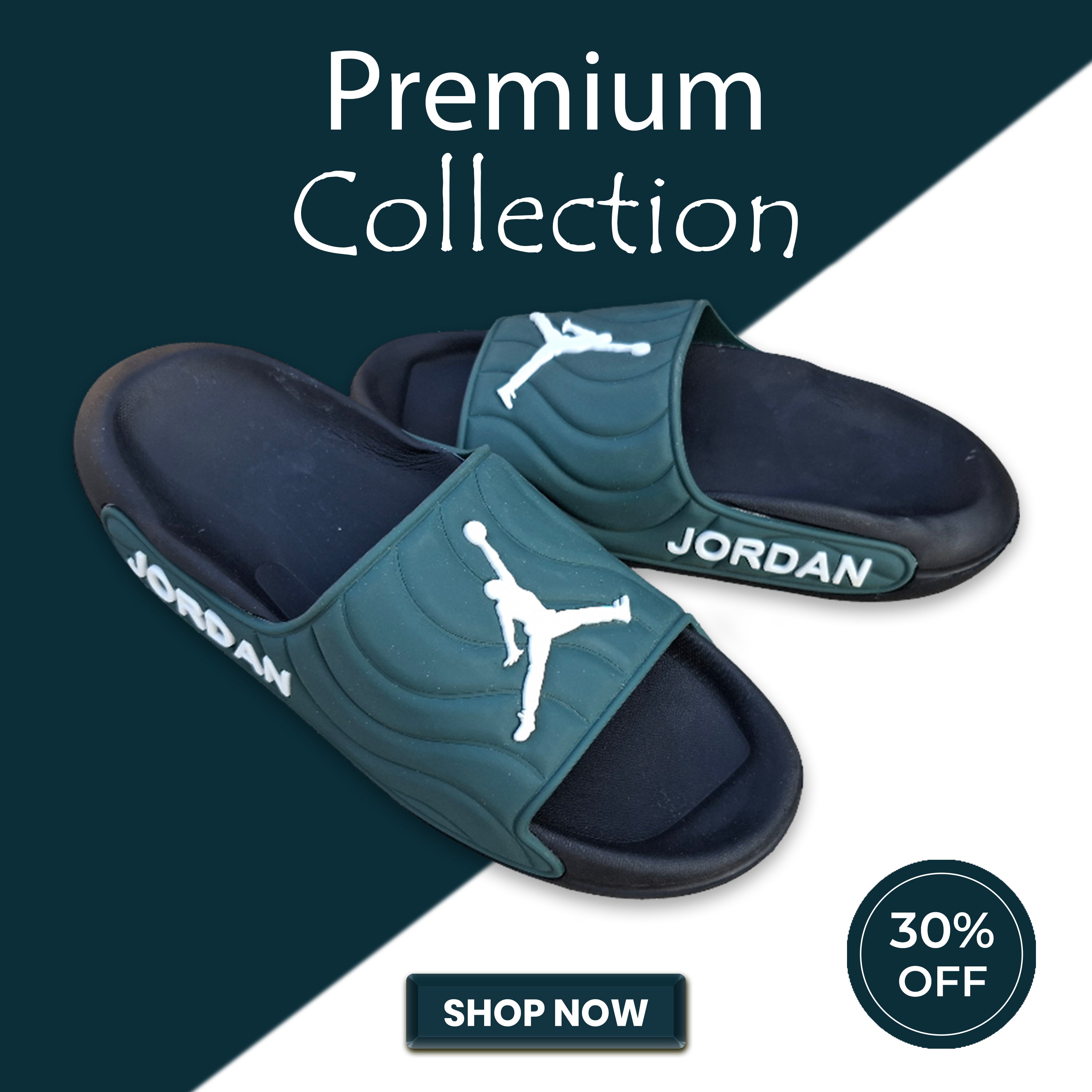 Premium Mediated  imported slippers Green-U21 ( Made in Jordan)