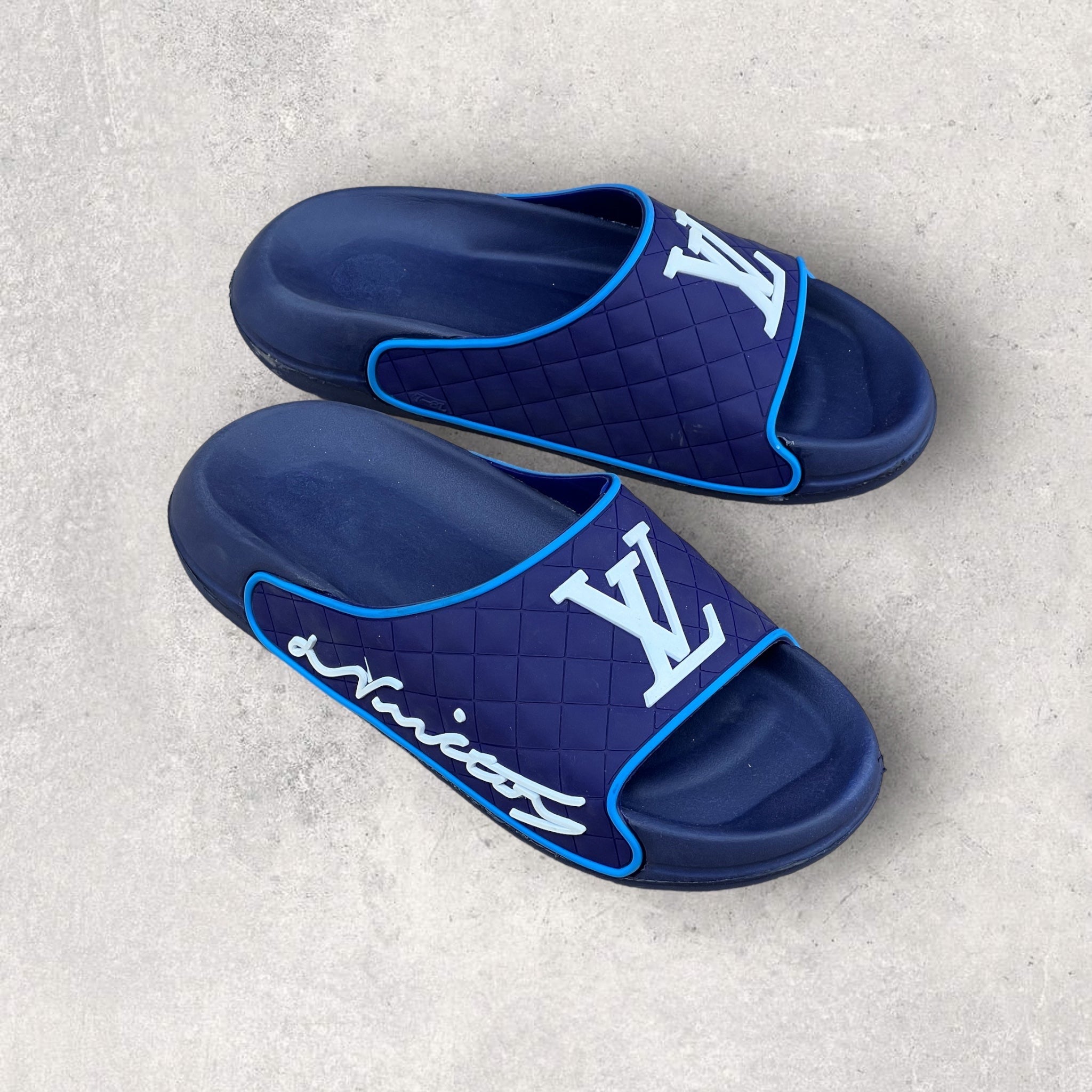 Navy Blue L-V Slides