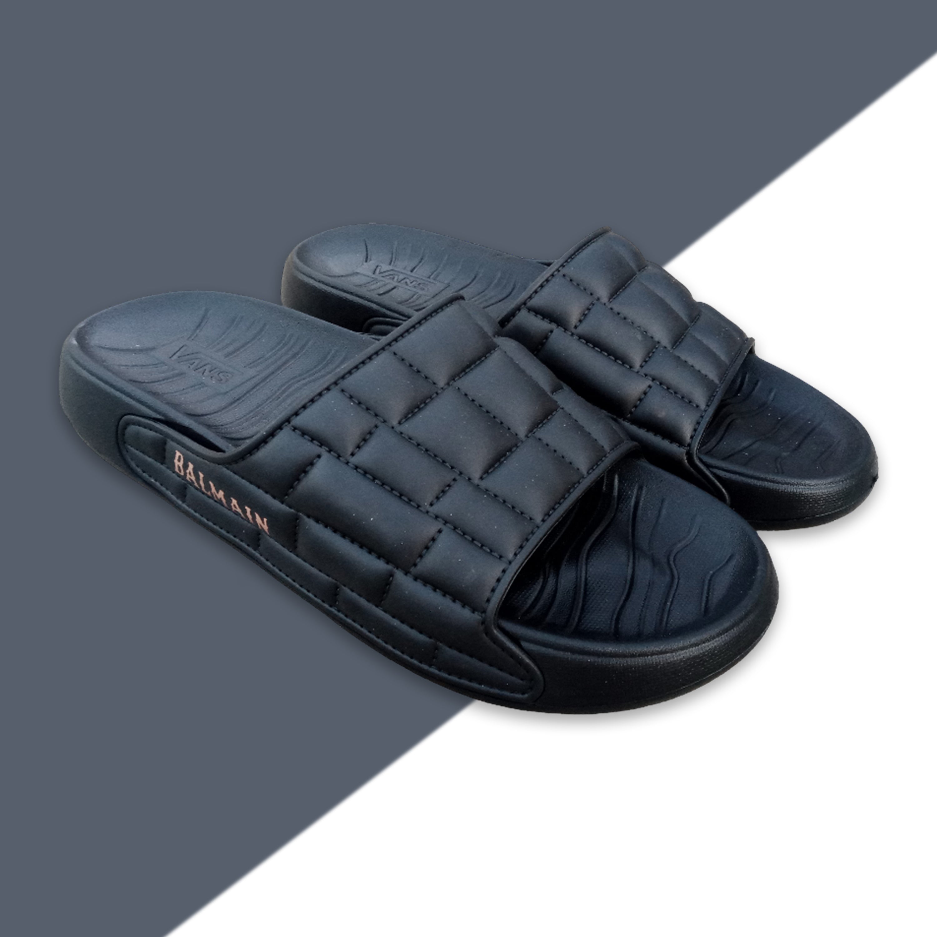 summer feast Black Medicated Slippers -023