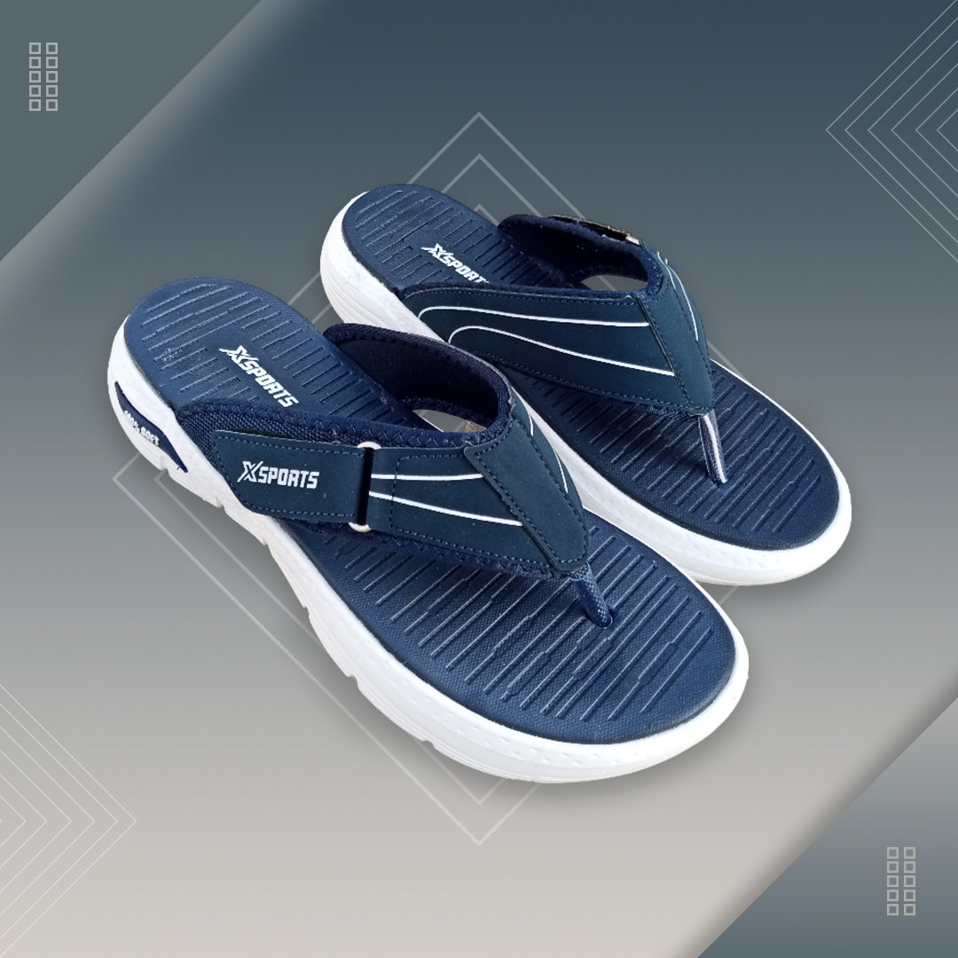 X Sports Luxury Medicated Slippers Blue-038(Made in Thailand)