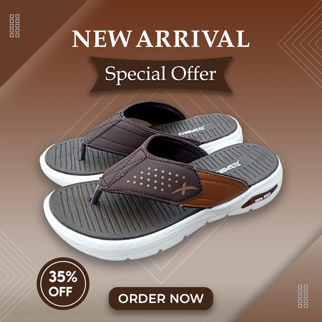 X-Sports summer Arabic slippers brown-806(Made in Qatar)