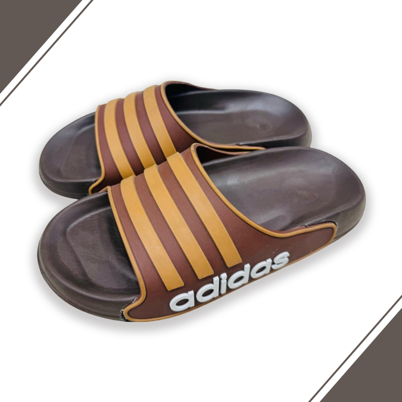 Adi Medicated Slippers Double sole Brown( Made in Japan)R-236