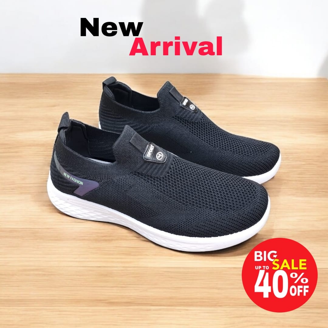 Imported walk Shoes Black-009( Made in Malaysia)