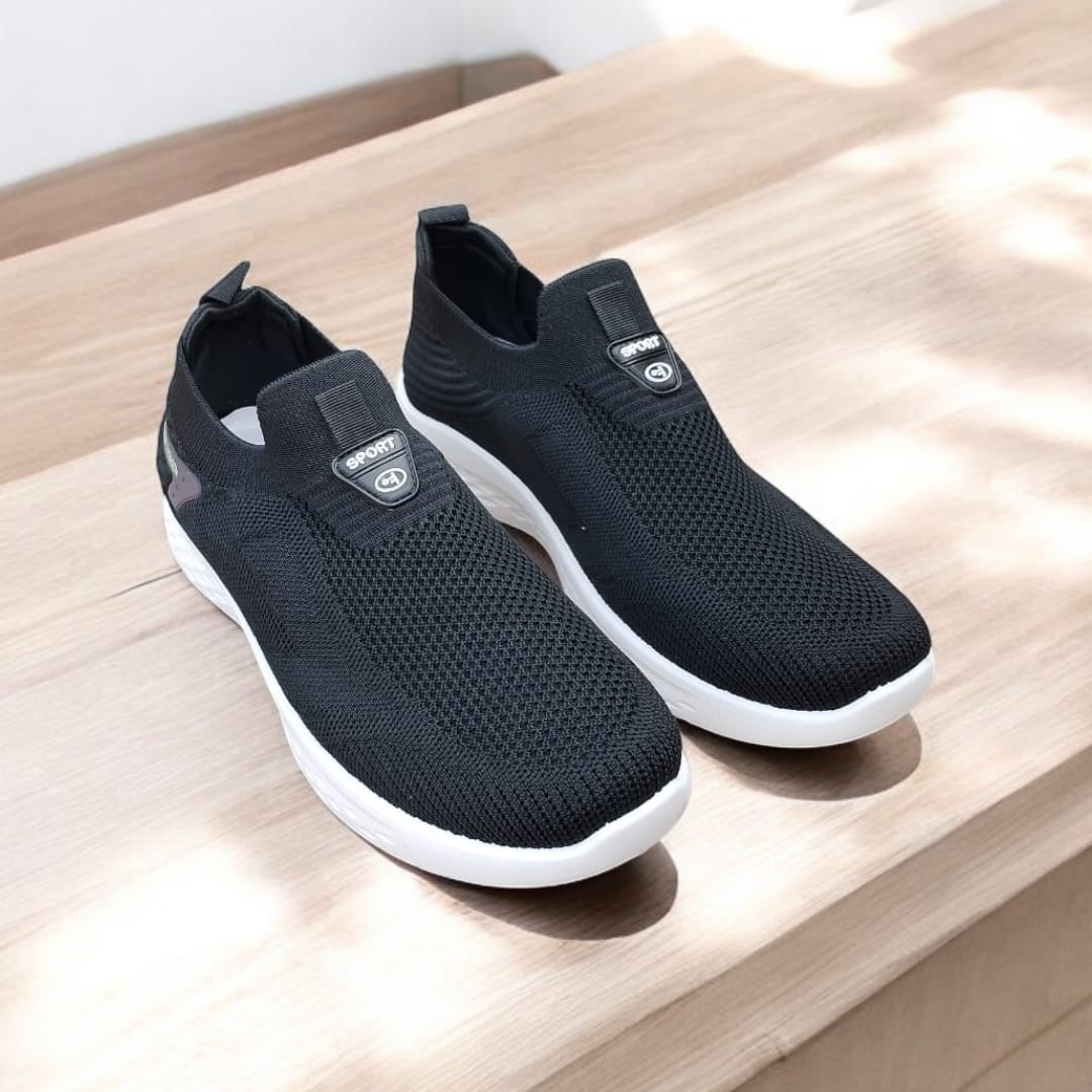 Imported walk Shoes Black-009( Made in Malaysia)