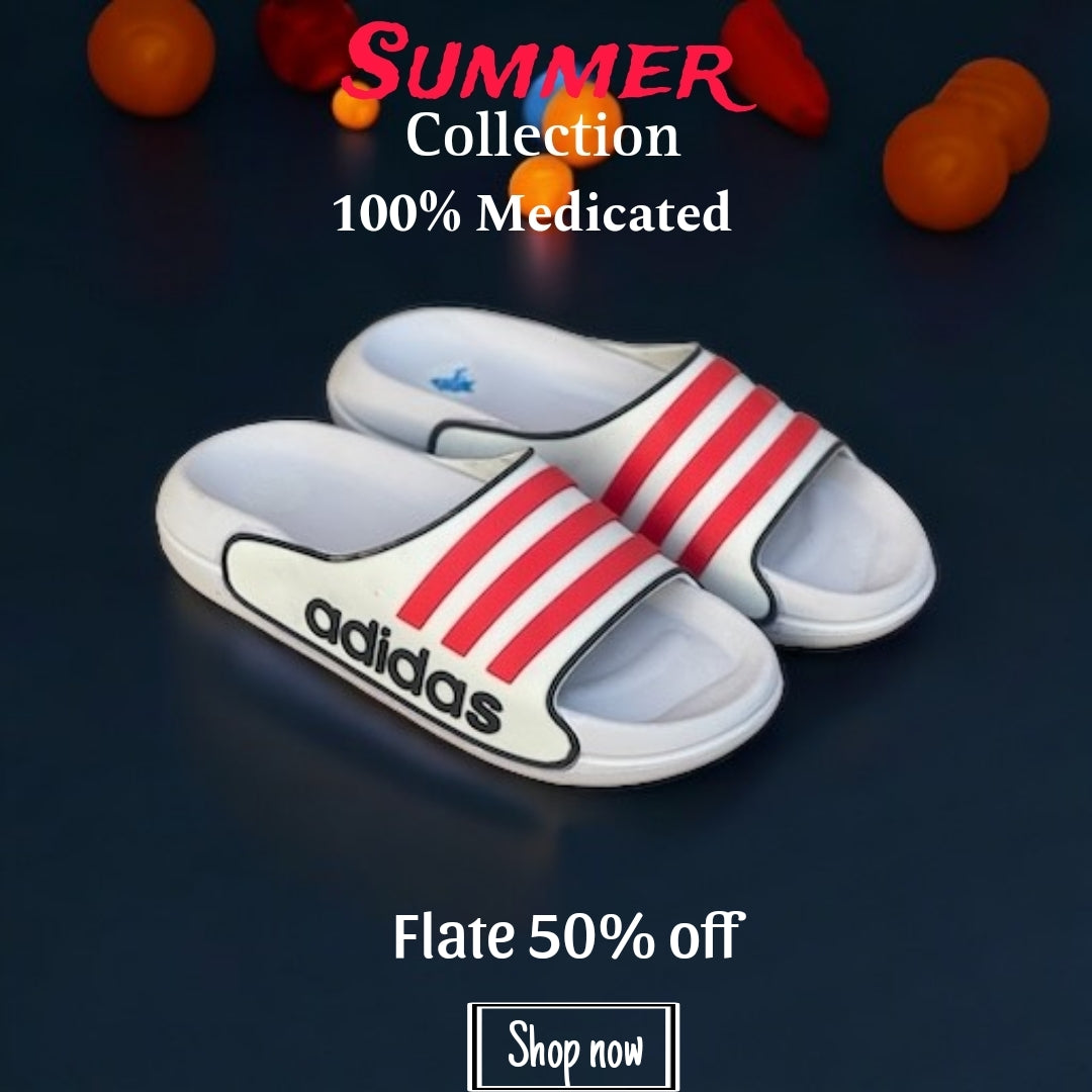 Ads Premium Medicated Double sole slippers white (Made in Japan) R-233