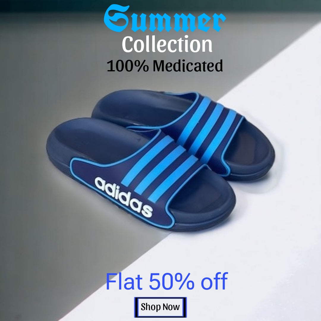 Adi Premium Medicated Double sole slipper Blue (Made in Japan) R-234