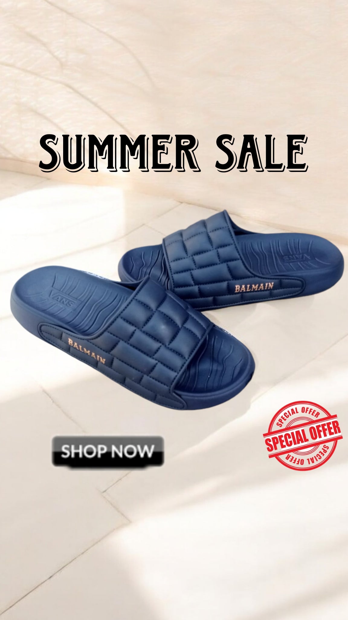 summer feat blue Medicated slippers-1222